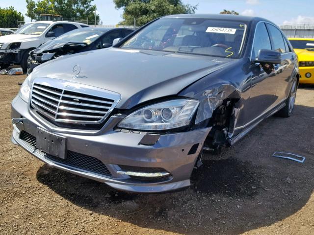 WDDNG7BB7AA338263 - 2010 MERCEDES-BENZ S 550 CHARCOAL photo 2