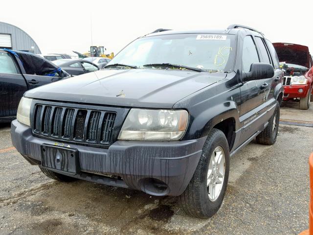 1J4GX48S04C288298 - 2004 JEEP GRAND CHER BLACK photo 2