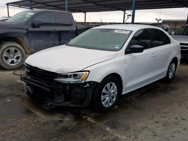 3VW2K7AJ8DM369787 - 2013 VOLKSWAGEN JETTA BASE WHITE photo 2