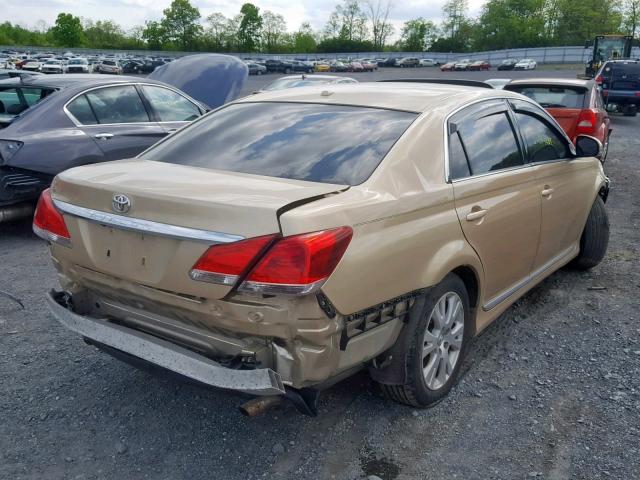 4T1BK3DB1BU374639 - 2011 TOYOTA AVALON BAS GOLD photo 4