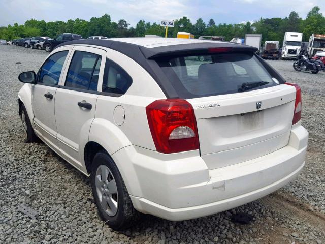 1B3HB28B98D586461 - 2008 DODGE CALIBER WHITE photo 3