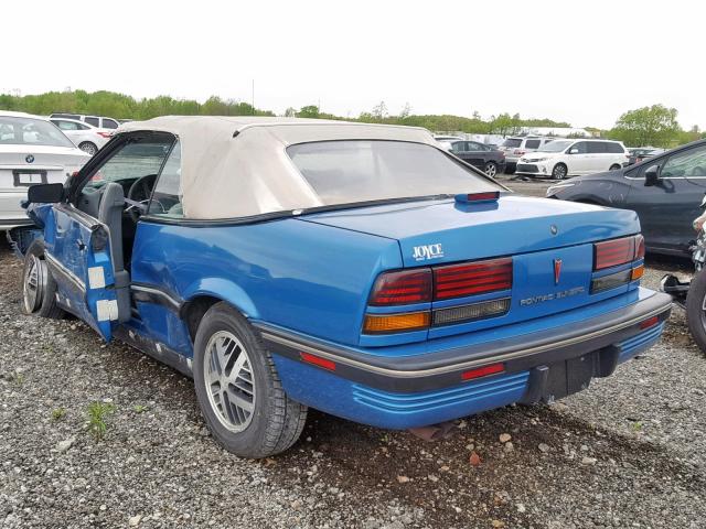 1G2JB34T4M7637947 - 1991 PONTIAC SUNBIRD LE BLUE photo 3