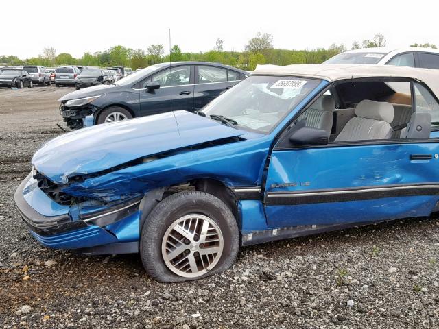 1G2JB34T4M7637947 - 1991 PONTIAC SUNBIRD LE BLUE photo 9