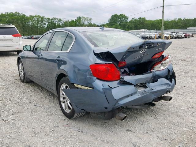 JNKCV61F39M052747 - 2009 INFINITI G37 BLUE photo 3