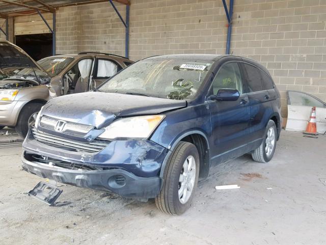 JHLRE38788C044742 - 2008 HONDA CR-V EXL BLUE photo 2