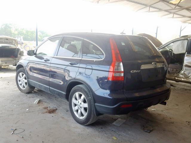 JHLRE38788C044742 - 2008 HONDA CR-V EXL BLUE photo 3