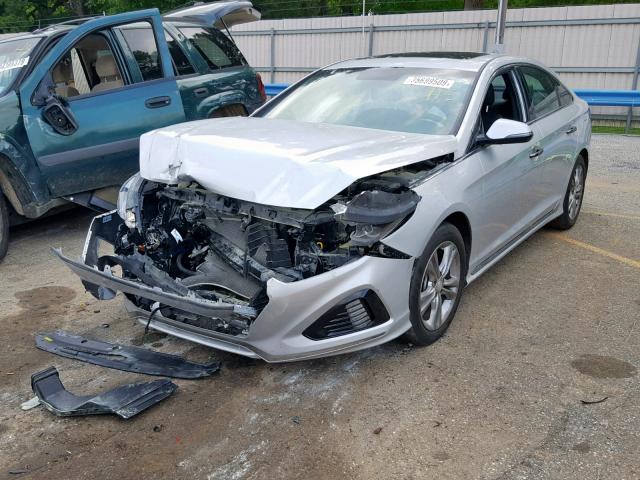 5NPE34AF4JH641678 - 2018 HYUNDAI SONATA SPO SILVER photo 2