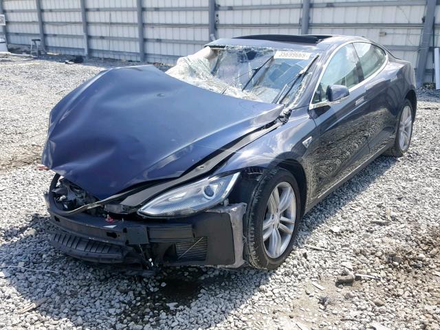 5YJSA1CN3DFP10021 - 2013 TESLA MODEL S BLUE photo 2