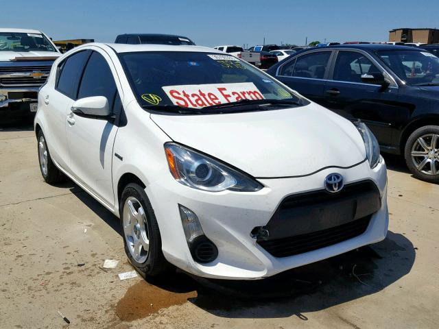 JTDKDTB33F1578358 - 2015 TOYOTA PRIUS C WHITE photo 1