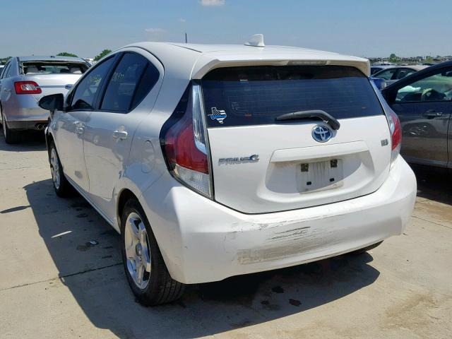 JTDKDTB33F1578358 - 2015 TOYOTA PRIUS C WHITE photo 3