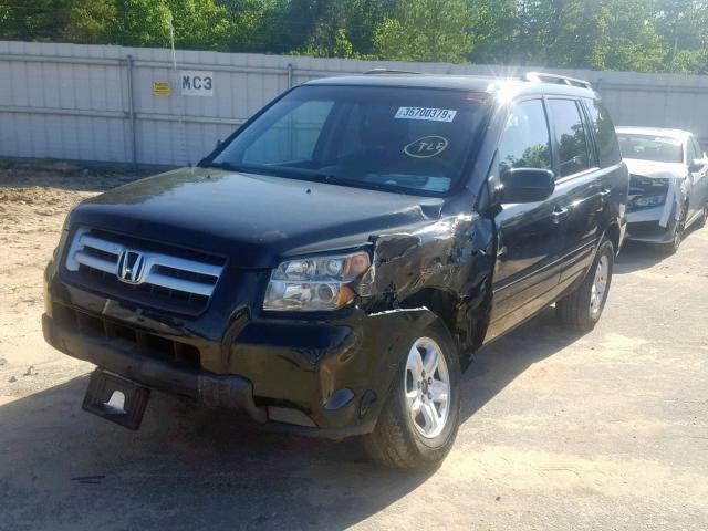 5FNYF18268B025785 - 2008 HONDA PILOT VP BLACK photo 2