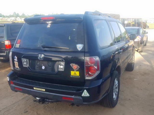 5FNYF18268B025785 - 2008 HONDA PILOT VP BLACK photo 4