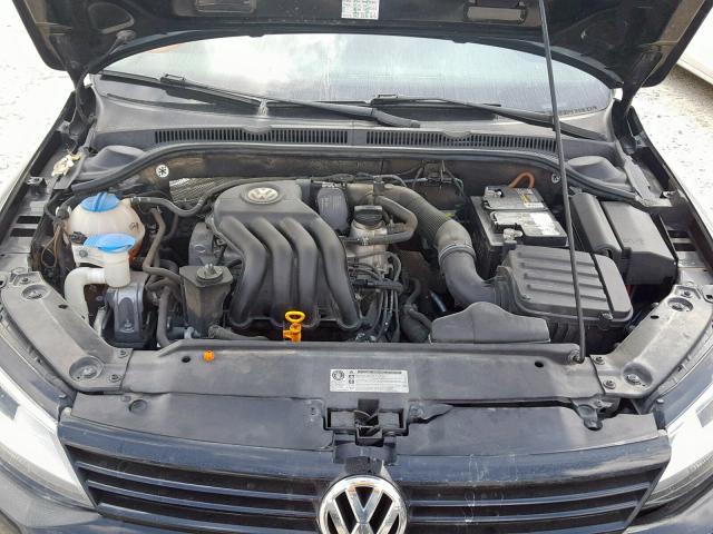 3VW2K7AJ8BM090255 - 2011 VOLKSWAGEN JETTA BASE BLACK photo 7