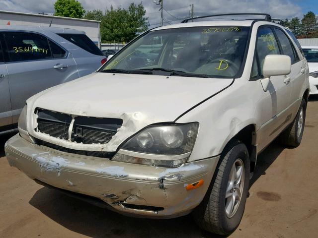 JT6HF10U3X0034719 - 1999 LEXUS RX 300 WHITE photo 2