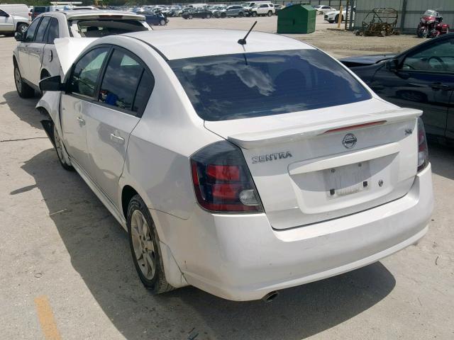 3N1AB6AP2CL763337 - 2012 NISSAN SENTRA 2.0 WHITE photo 3