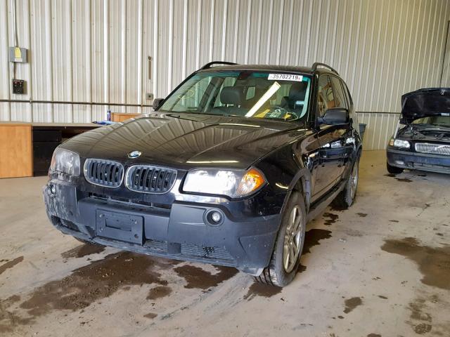 WBXPA73425WC49719 - 2005 BMW X3 2.5I BLACK photo 2