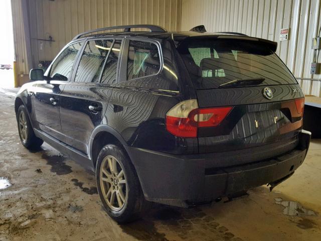 WBXPA73425WC49719 - 2005 BMW X3 2.5I BLACK photo 3