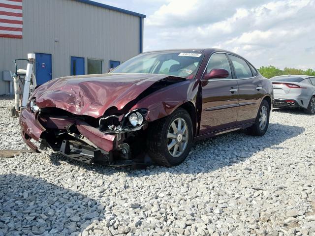 2G4WD582271187253 - 2007 BUICK LACROSSE C BURGUNDY photo 2