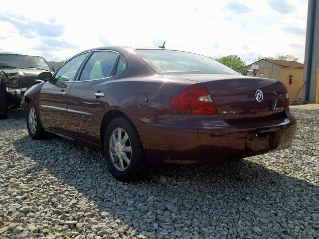 2G4WD582271187253 - 2007 BUICK LACROSSE C BURGUNDY photo 3