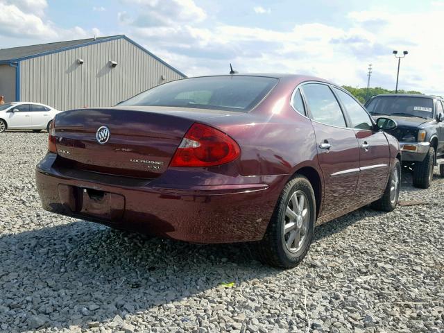 2G4WD582271187253 - 2007 BUICK LACROSSE C BURGUNDY photo 4