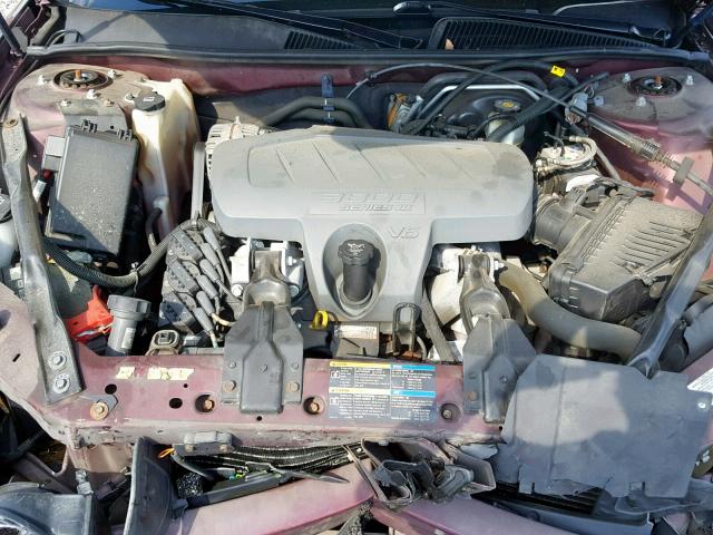 2G4WD582271187253 - 2007 BUICK LACROSSE C BURGUNDY photo 7