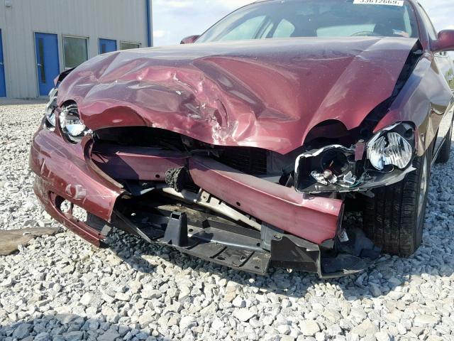 2G4WD582271187253 - 2007 BUICK LACROSSE C BURGUNDY photo 9