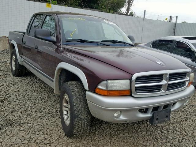 1D7HG48N94S580564 - 2004 DODGE DAKOTA QUA MAROON photo 1