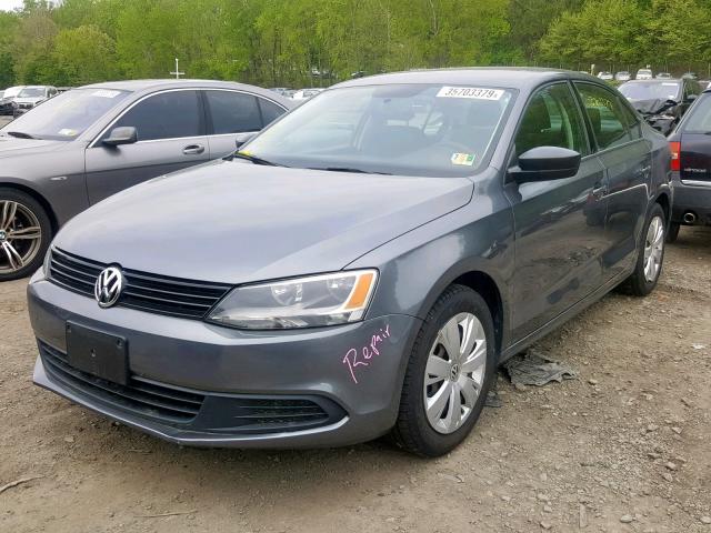 3VWLL7AJ9EM288574 - 2014 VOLKSWAGEN JETTA TDI GRAY photo 2