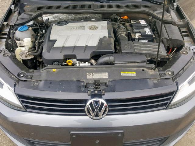 3VWLL7AJ9EM288574 - 2014 VOLKSWAGEN JETTA TDI GRAY photo 7