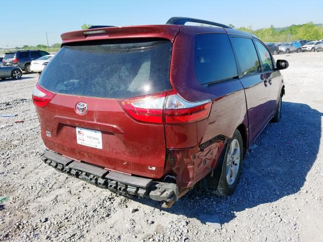 5TDKZ3DC1HS818186 - 2017 TOYOTA SIENNA LE  photo 4