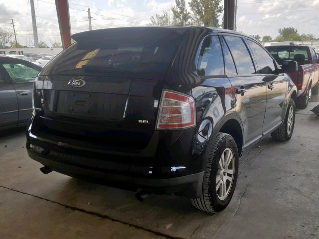 2FMDK38C07BA45309 - 2007 FORD EDGE SEL BLACK photo 4