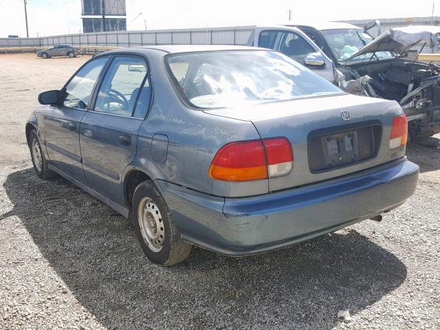 2HGEJ6520TH501147 - 1996 HONDA CIVIC DX BLUE photo 3