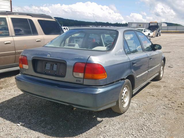 2HGEJ6520TH501147 - 1996 HONDA CIVIC DX BLUE photo 4