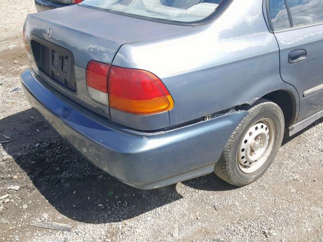 2HGEJ6520TH501147 - 1996 HONDA CIVIC DX BLUE photo 9