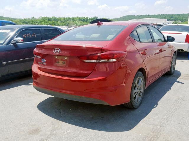 5NPD84LFXHH109808 - 2017 HYUNDAI ELANTRA SE RED photo 4