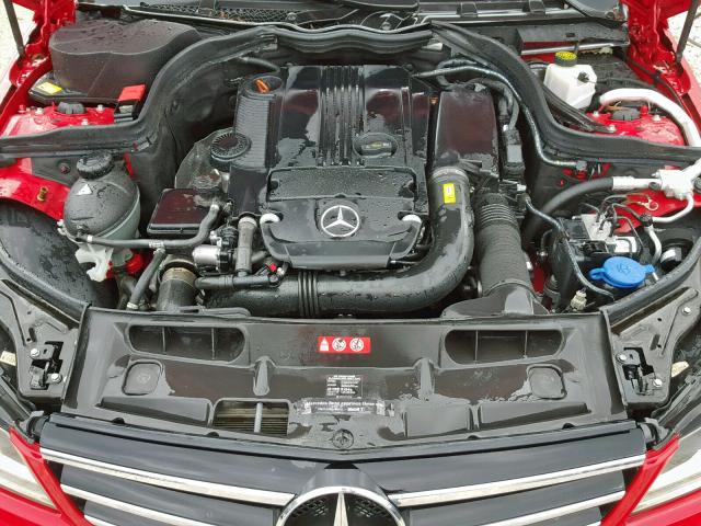 WDDGF4HB4EG235533 - 2014 MERCEDES-BENZ C 250 RED photo 7