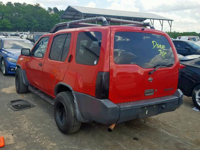 5N1ED28Y8YC502924 - 2000 NISSAN XTERRA XE RED photo 3