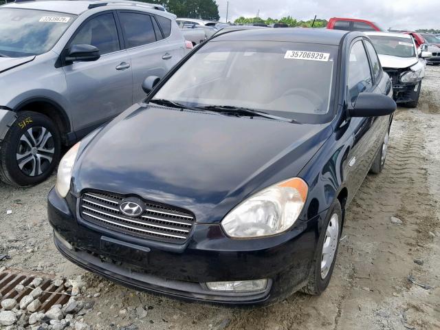 KMHCM36C29U122073 - 2009 HYUNDAI ACCENT GS BLACK photo 2