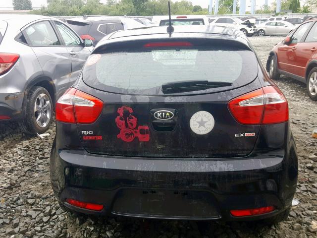 KNADN5A35C6022213 - 2012 KIA RIO EX BLACK photo 9