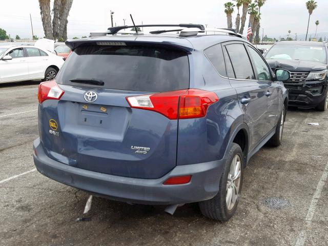 2T3DFREV3EW150356 - 2014 TOYOTA RAV4 LIMIT BLUE photo 4