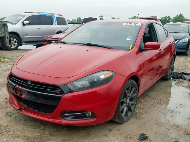 1C3CDFBB1ED719491 - 2014 DODGE DART SXT RED photo 2