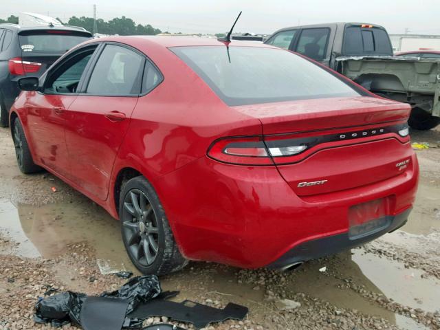 1C3CDFBB1ED719491 - 2014 DODGE DART SXT RED photo 3