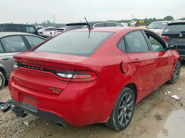 1C3CDFBB1ED719491 - 2014 DODGE DART SXT RED photo 4