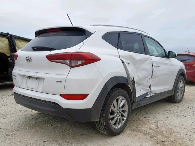 KM8J3CA47GU122528 - 2016 HYUNDAI TUCSON LIM WHITE photo 4