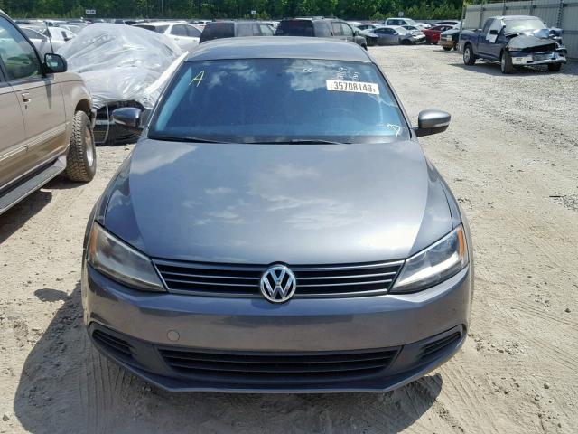 3VWDZ7AJ6BM377808 - 2011 VOLKSWAGEN JETTA SE GRAY photo 9