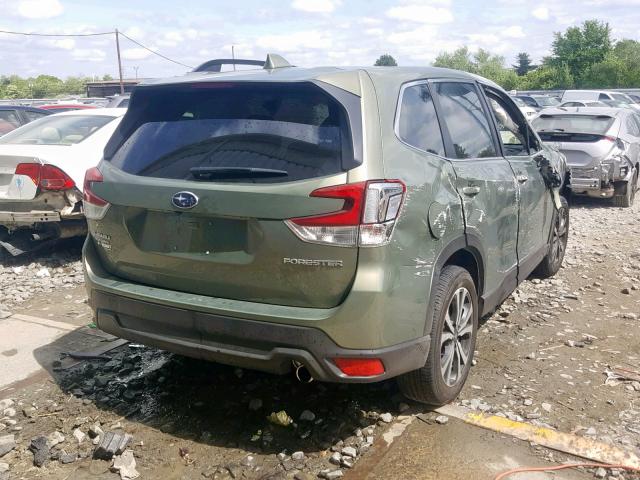 JF2SKASC1KH479762 - 2019 SUBARU FORESTER L GREEN photo 4