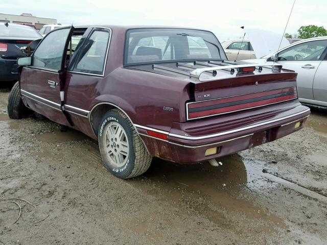 1G4NJ14DXJM026875 - 1988 BUICK SKYLARK CU MAROON photo 3