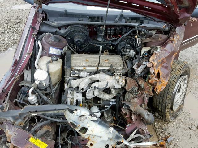 1G4NJ14DXJM026875 - 1988 BUICK SKYLARK CU MAROON photo 7