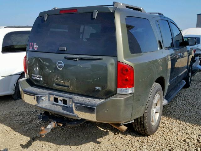 5N1AA08A54N710708 - 2004 NISSAN ARMADA SE GREEN photo 4