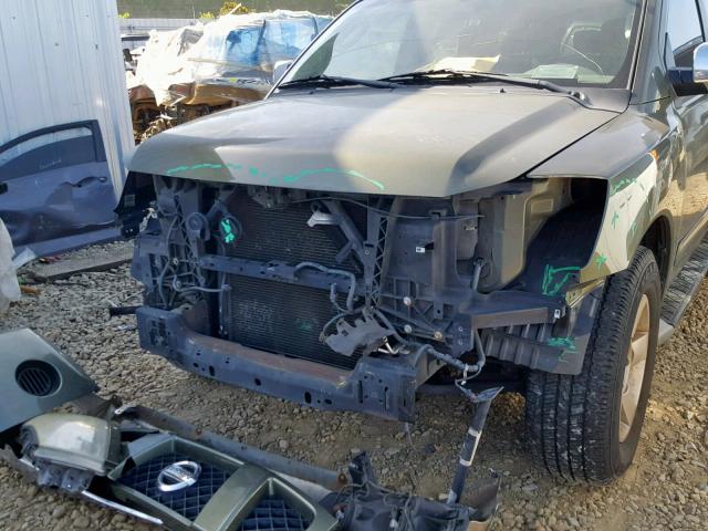 5N1AA08A54N710708 - 2004 NISSAN ARMADA SE GREEN photo 9